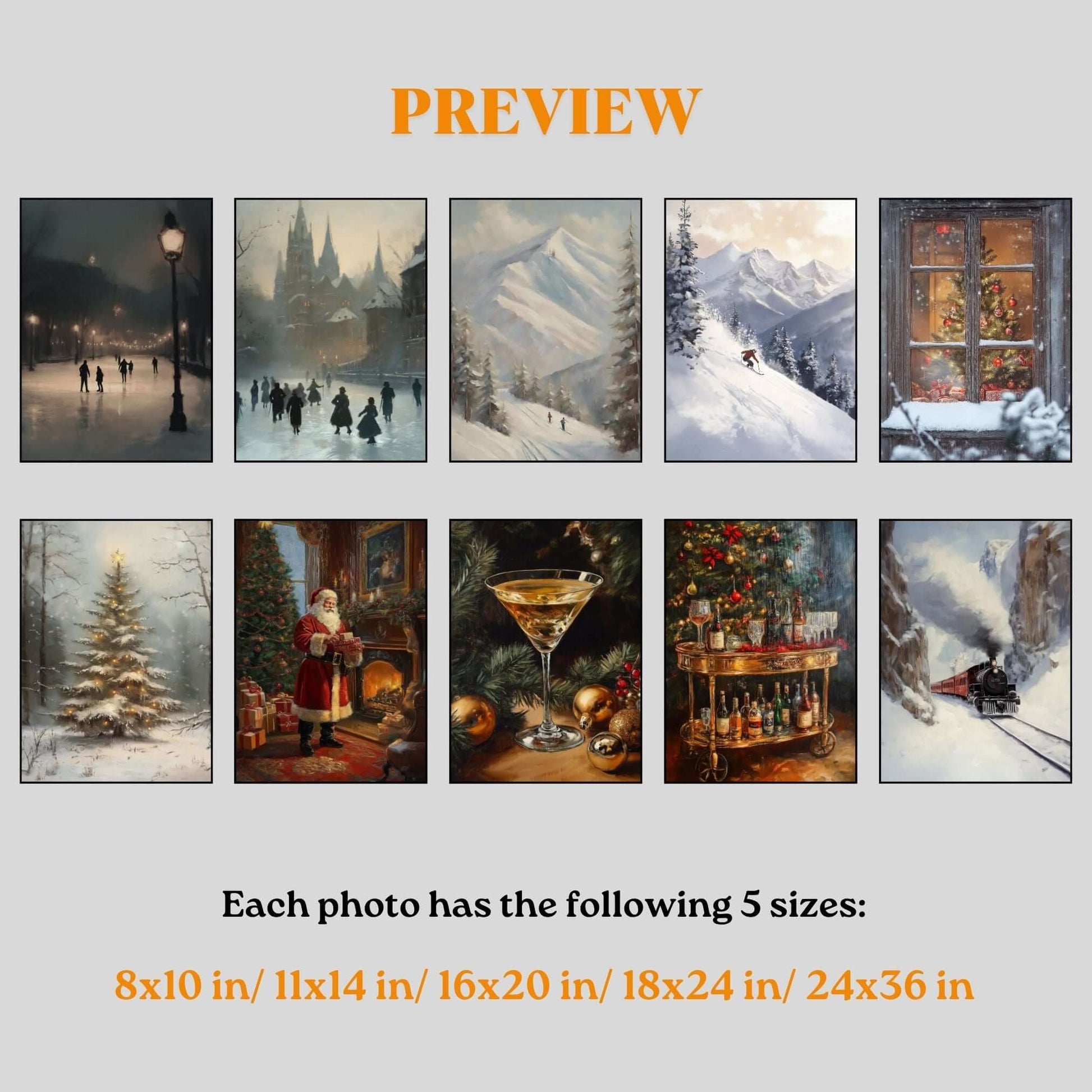 Holiday Gallery: 10 Christmas Digital Wall Art Prints