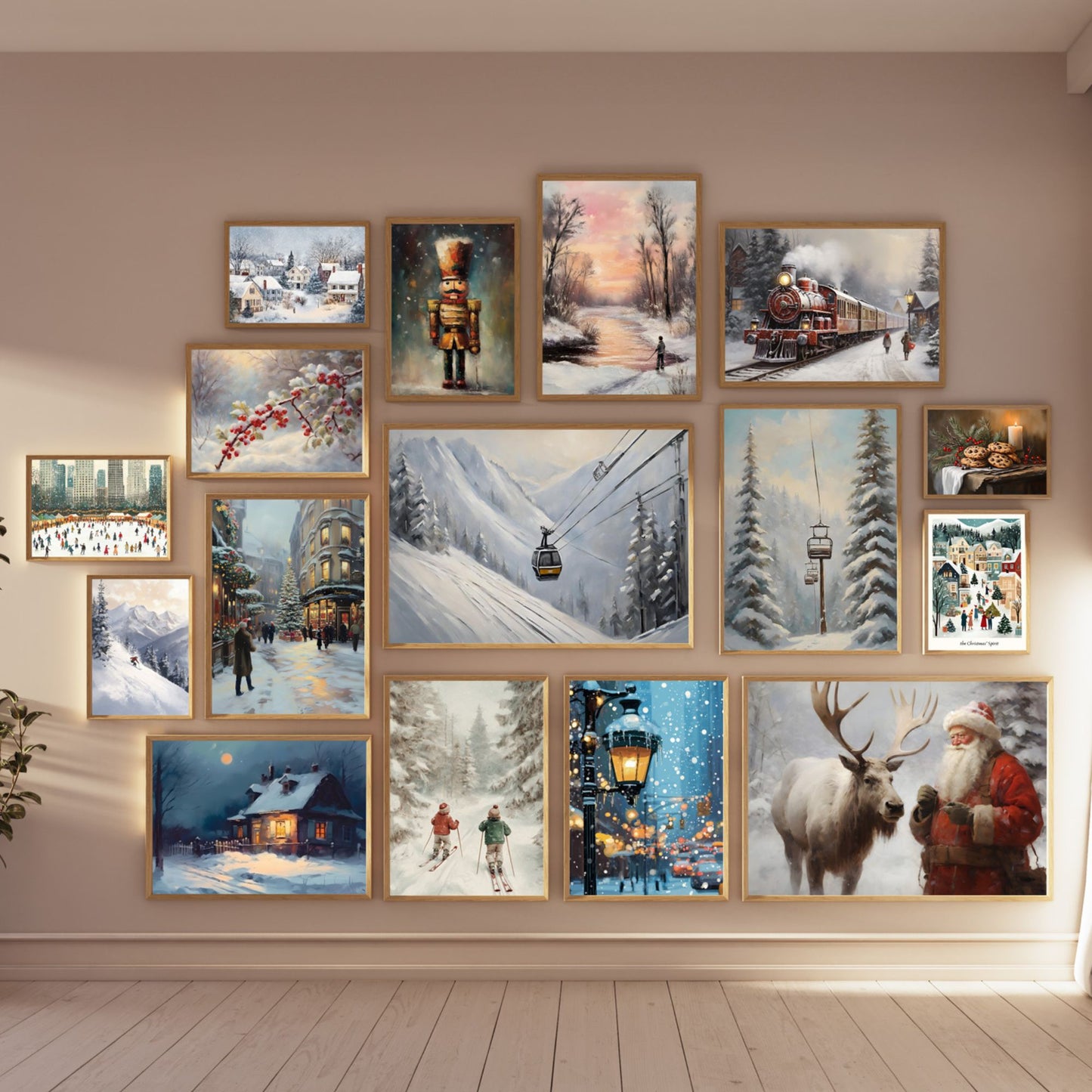 200 Christmas Wall Art Digital Prints Bundle