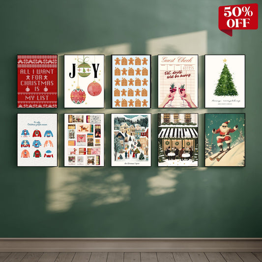 Christmas Vibes: 10 Gallery Wall Digital Prints